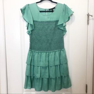 BCBGMAXAZRIA  Light Aqua Layered Dress